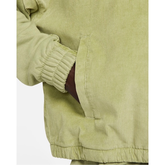 Nike Air Corduroy Fleece Full-Zip Jacket Alligator Olive Green Women’s Large - Picture 9 of 15